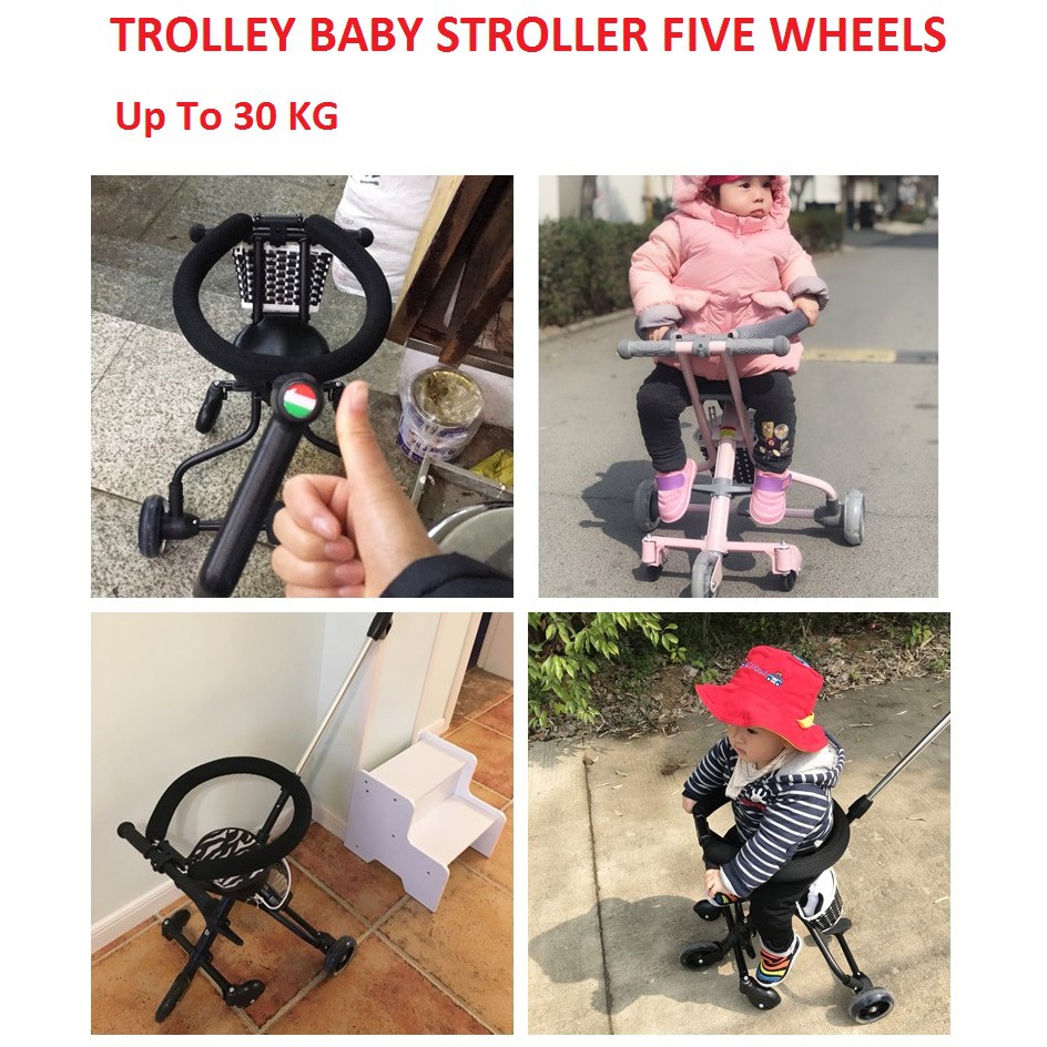 Trolley Baby Stroller Five Wheels /Stroller Bayi/ Stroller Infant / Infant Shining Foldable