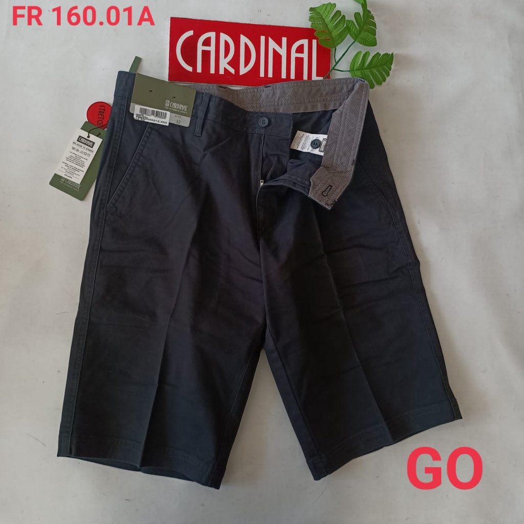 gof 33 CARDINAL FBBXX Celana Pendek Polos Stretch Kotak Motif Original Celana Santai Laki-Laki