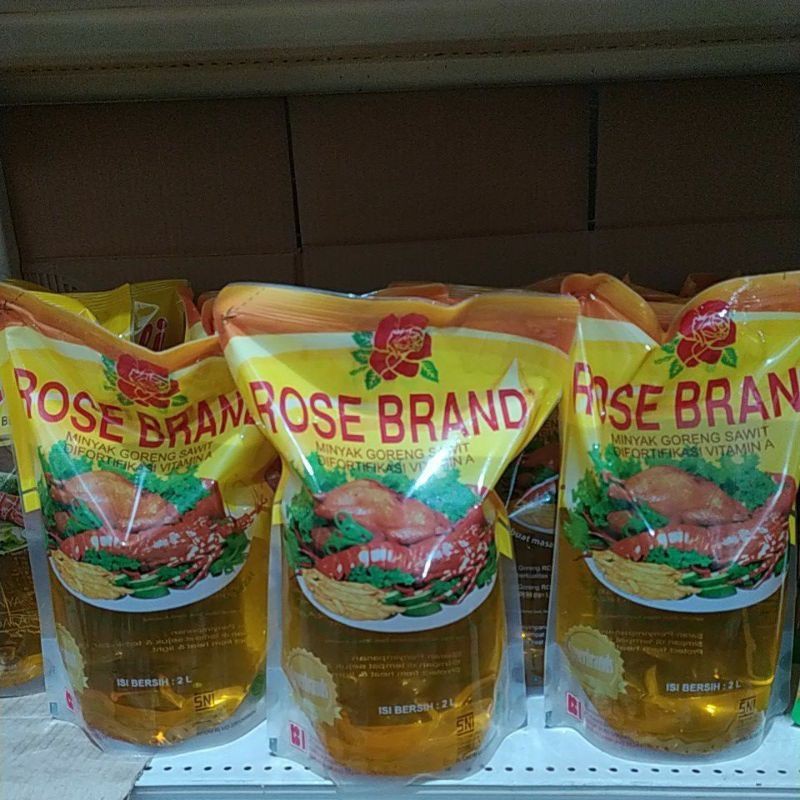 

Minyak goreng Rose brand refil 2L