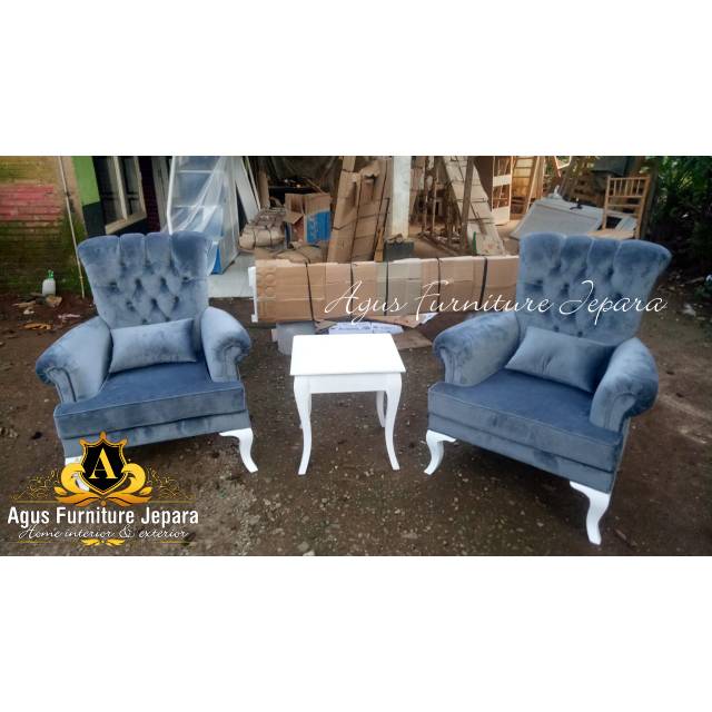 SOFA TERAS SET WINGSCHAIR (sofa teras soft bludru sofa santai)