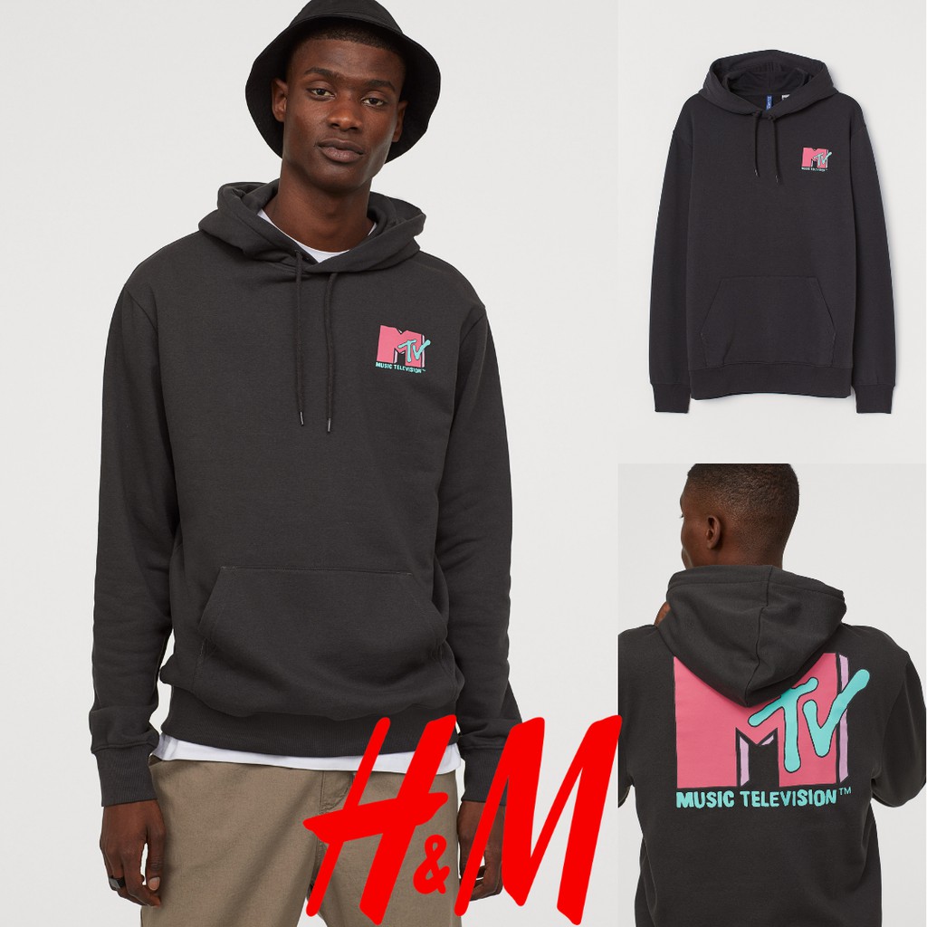 HOODIE H&M ORIGINAL MTV BLACK & PAPER BAG HNM SALE HOODIE HNM HOODIE PRIA WANITA