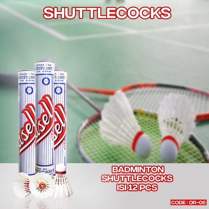 Kok Bulutangkis Shuttlecock Badminton Alat Olahraga Aktivitas Outdoor isi 12 pcs