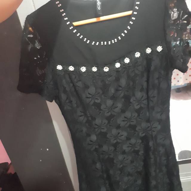 Mini dress cavalier hitam