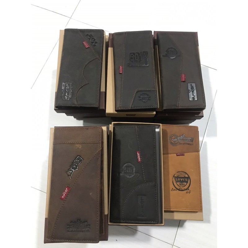 Dompet panjang dan pendek kulit asli dari levis 090973 Dompet panjang dan pendek kulit asli dari levis 090973