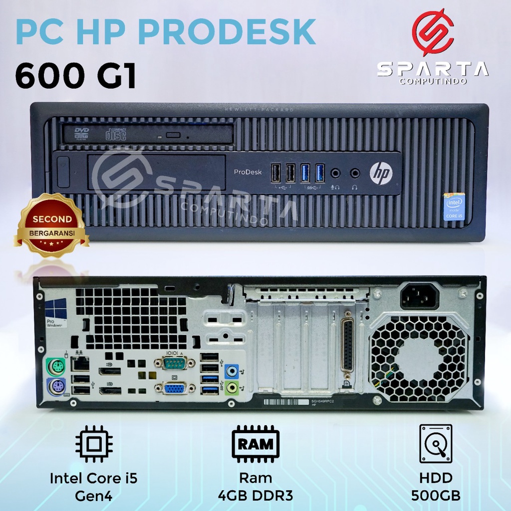 PC Hp Prodesk 600 G1 Desktop core i5 Gen4 Murah Berkualitas