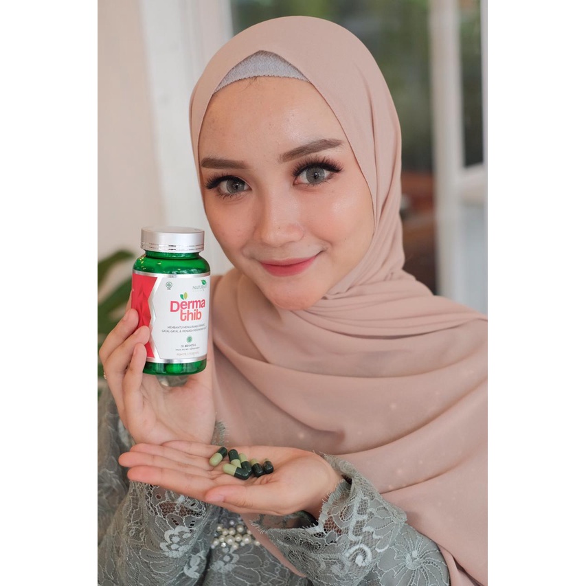 Dermathib Obat Jerawat Kulit Gatal Gatal Isi 60 Kapsul | Dermathib Kolagen Original Naturafit