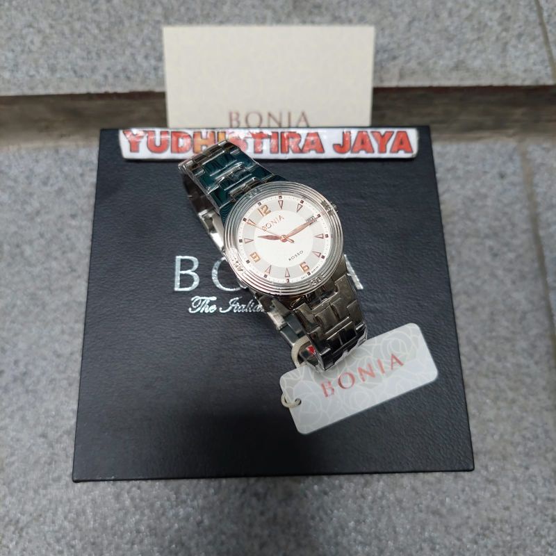 Jam BONIA Original BNR144 2315 Rosso Silver Stainless Steel