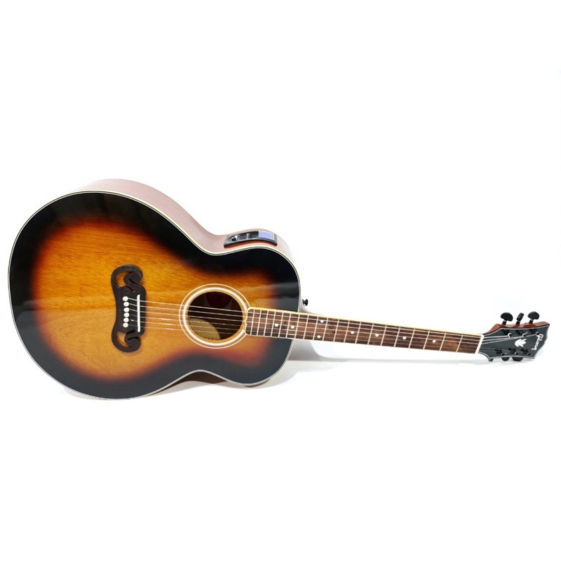 Gitar Akustik Elektrik Merk Gibson Tipe J200 Jumbo Warna Sunburst Spruce Equalizer Tuner LC-PRENER