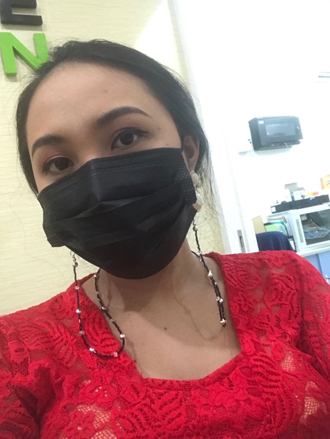 Setelan Kebaya Stretch Paris Merah