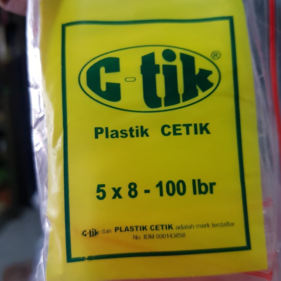 [GRAY.STORE178 ] MURAH ISI 100LEMBAR Klip Plastik Ukuran 5x8 (Plastik Cetik) merk C-tik