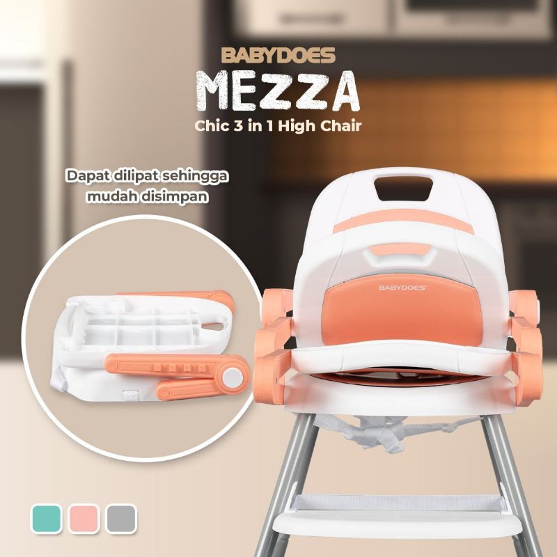 Kursi Makan Bayi Babydoes Mezza High Chair CH-KT 614 SN Booster Seat