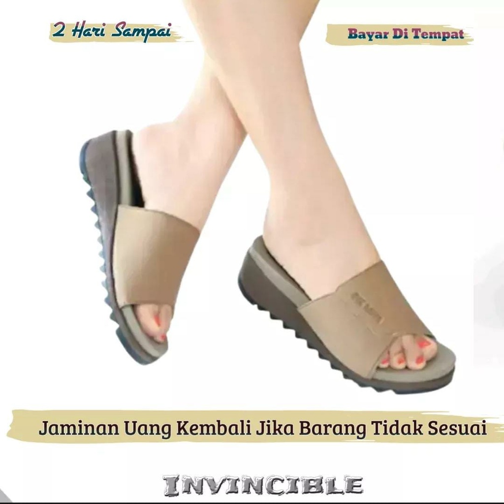 Invincible Sandal Sendal Wanita Rajut Terbaru Kekinian Sepatu Sandal Rajut Flatshoes Slop Wanita Sepatu Sandal Slop Wanita