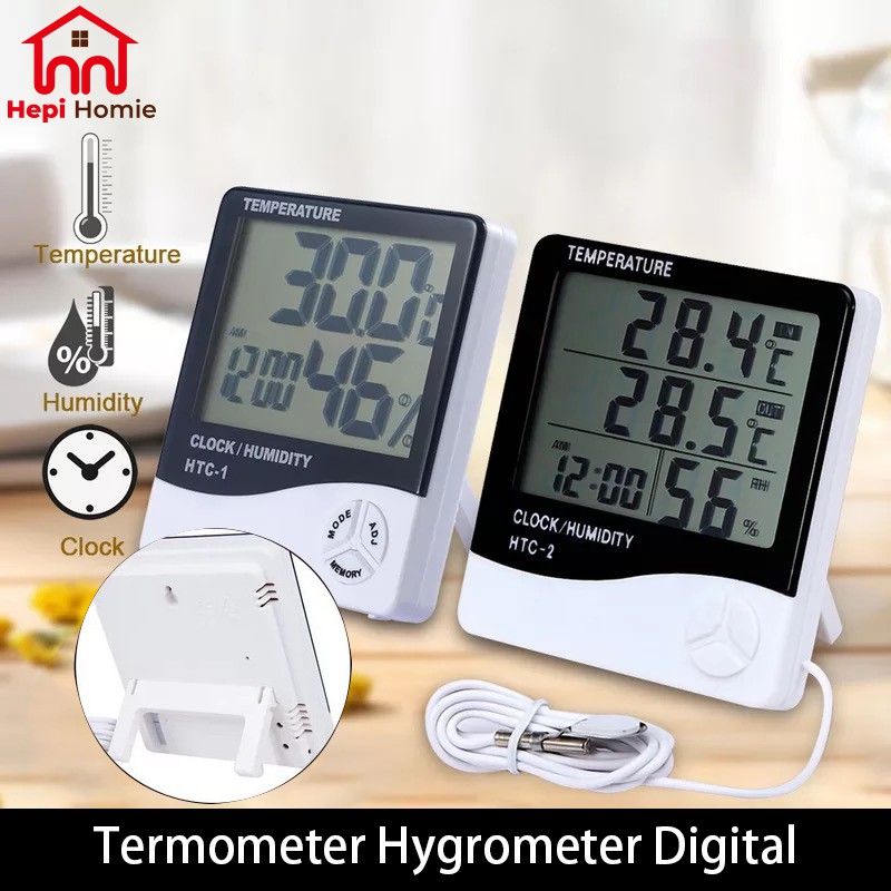 [HH] TERMOMETER RUANGAN HYGROMETER DIGITAL HTC-1 HTC-2 / THERMOMETER HIGROMETER TEMPERATURE HUMIDITY