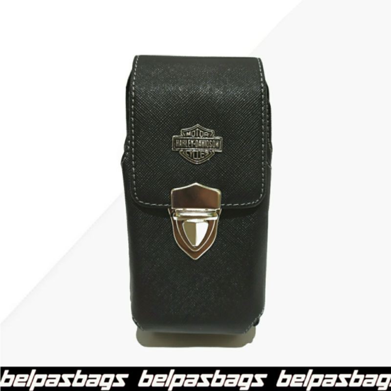 DOMPET SARUNG HP PINGGANG KULIT SINTETIS PRIA 2 SLOT 02