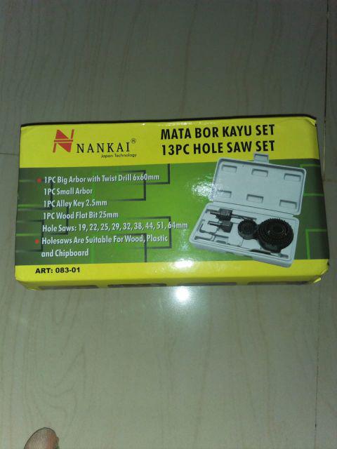 Holesaw Kit 13 Pcs Holesaw Set Mata Bor Kayu