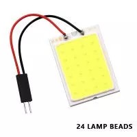 Led Lampu Mobil Cob 24 Titik Plasma Kabin Plafon Putih 36X26Mm Feston