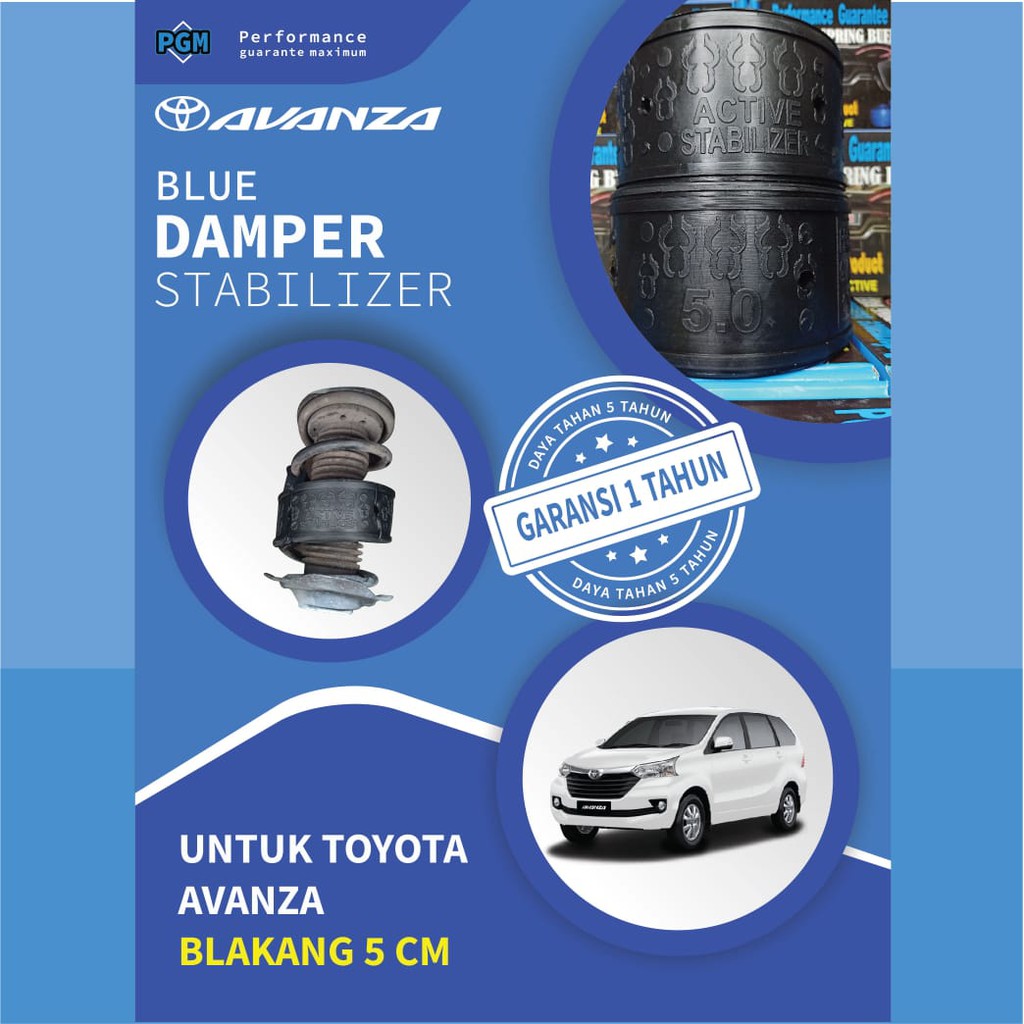 PGM SPORT DAMPER  anti limbung gasruk untuk MOBIL AVANZA 2005-2007 Belakang 5 CM