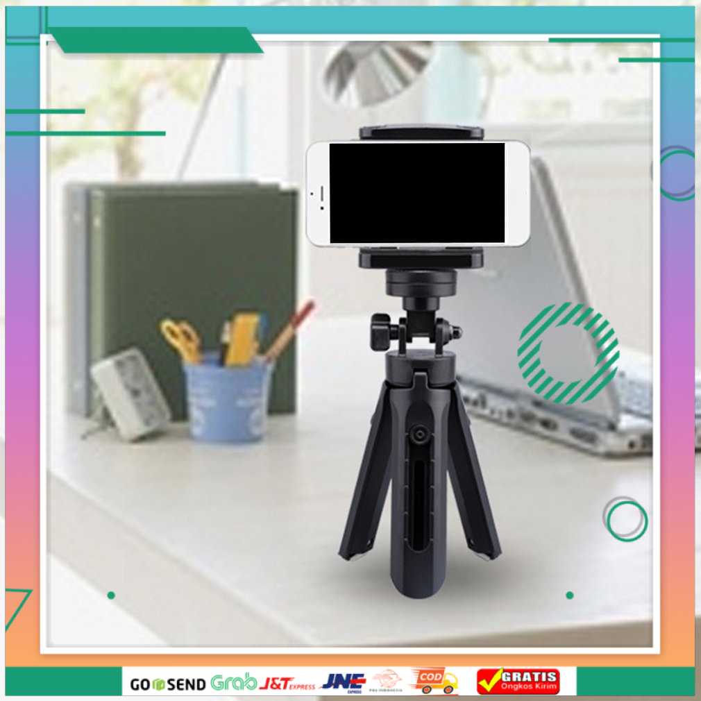 (BISA COD) FTIHSHP Tripod Mini Smartphone Holder Clamp Vlog Zoom Meeting - K-518