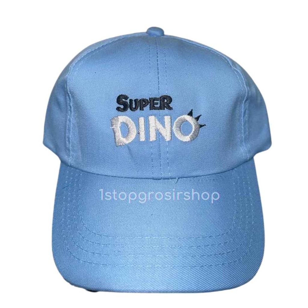 Topi Anak Premium Bordir Lucu Laki-Laki dan Perempuan Umur 2-10 Tahun-Dino Biru