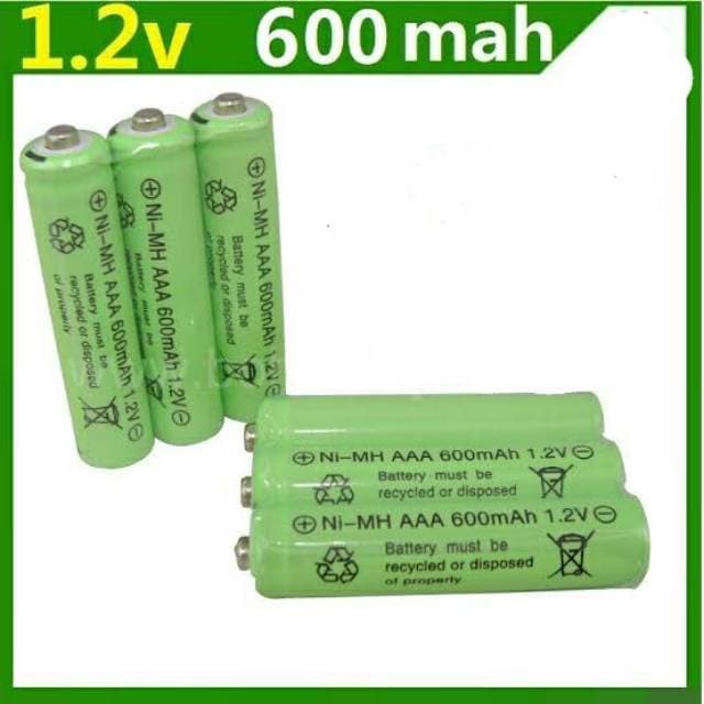 Battery AAA 600mah AAA 700Mah Nimh Rechargeable Baterai Charge Batre cas Ni-MH