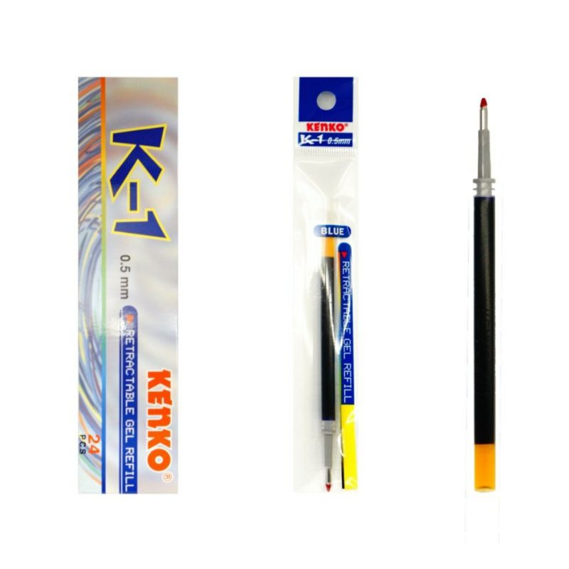 Isi Pulpen / Isi Ulang Pen / Refill Pen Kenko Gel K-1 Grosir 24 pcs