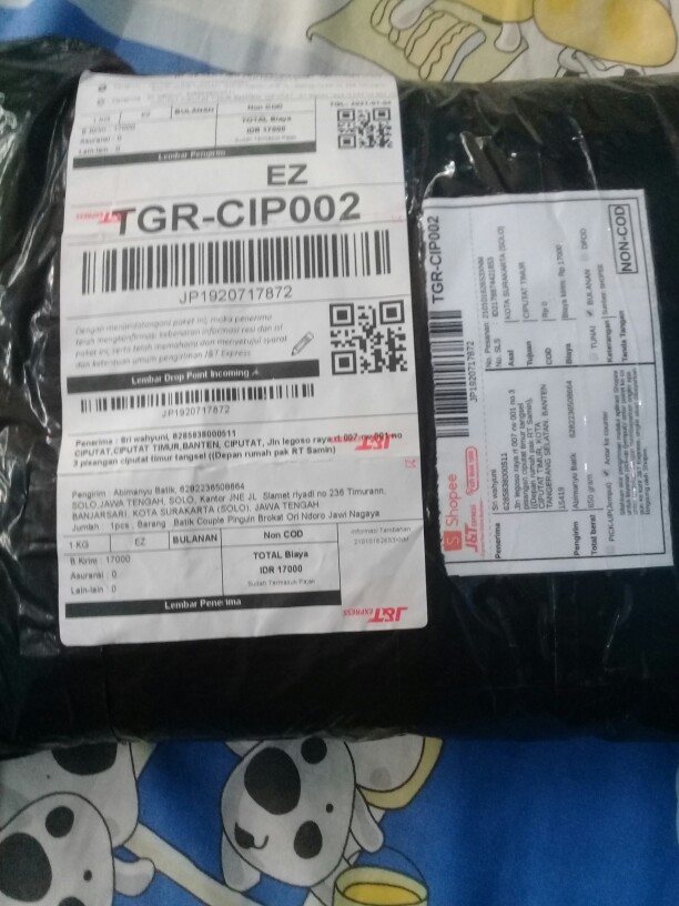 Batik Couple Pinguin Brokat Ori Ndoro Jawi Nagaya Pendek