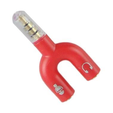 Konektor Audio Splitter U Shape Male to Dual Female Jack 3.5mm - 669059