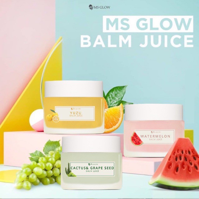 MS Glow Balm Juice Yuzu; Cactus & Grape Seed; Watermelon MS Glow Original
