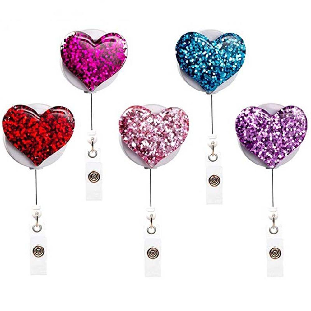 Mxbeauty Heart Badge Holder Kartu Kerja Perawat Dokter Tahan Lama Name Tag Holder