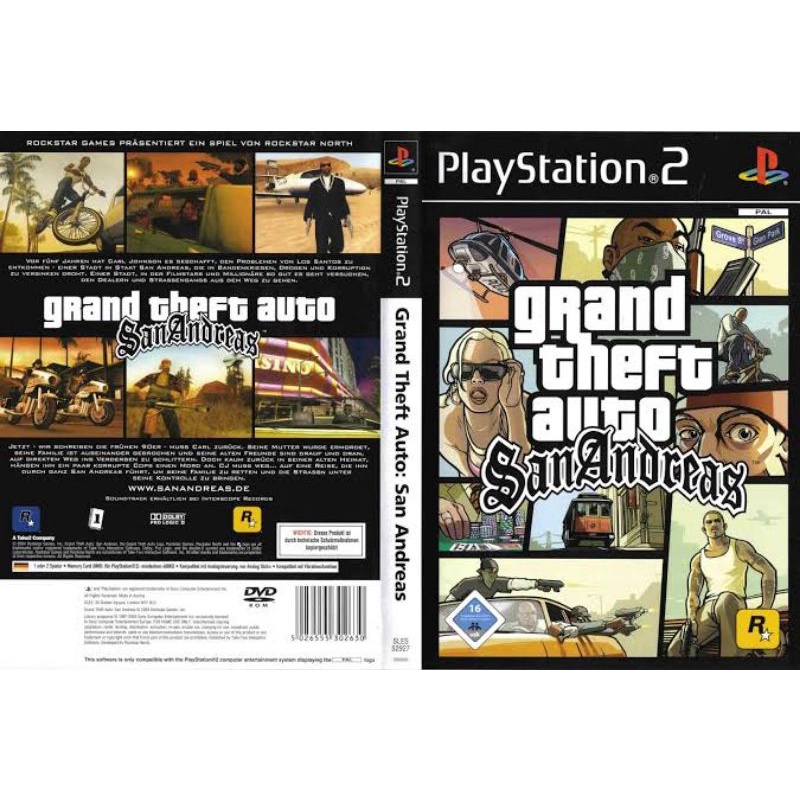 Kaset game ps2 GTA SanAndreas