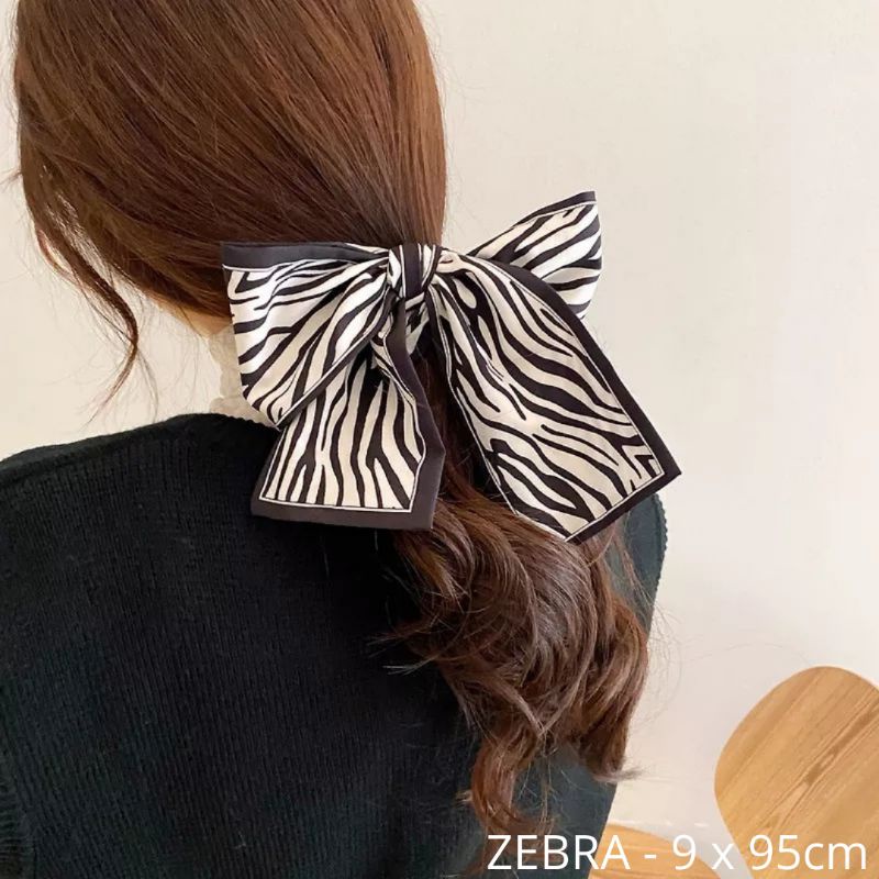 Twilly Scraf Korean Yosbee Premium Silk Syal-Zebra