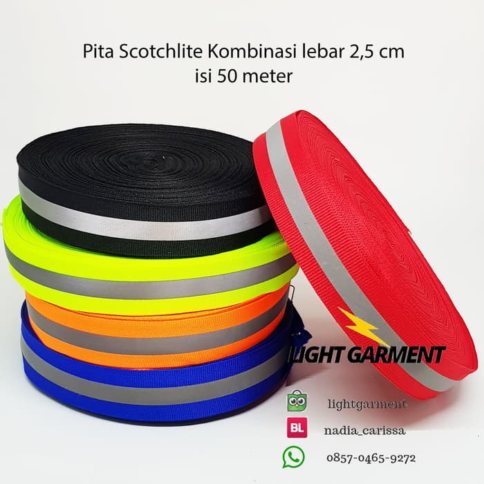 

WY614 Pita Scotchlite Reflektor Kombinasi Mix Warna 2 5 cm