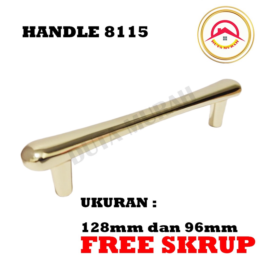 Handle Gold Hitam Handle Emas Hitam Tarikan Laci Minimalis Gagang Pintu Lemari 8115 96 mm &amp; 128 MM.