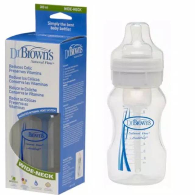 DR BROWNS WIDE NECK 300ML FEEDING BOTTLE/BOTOL SUSU