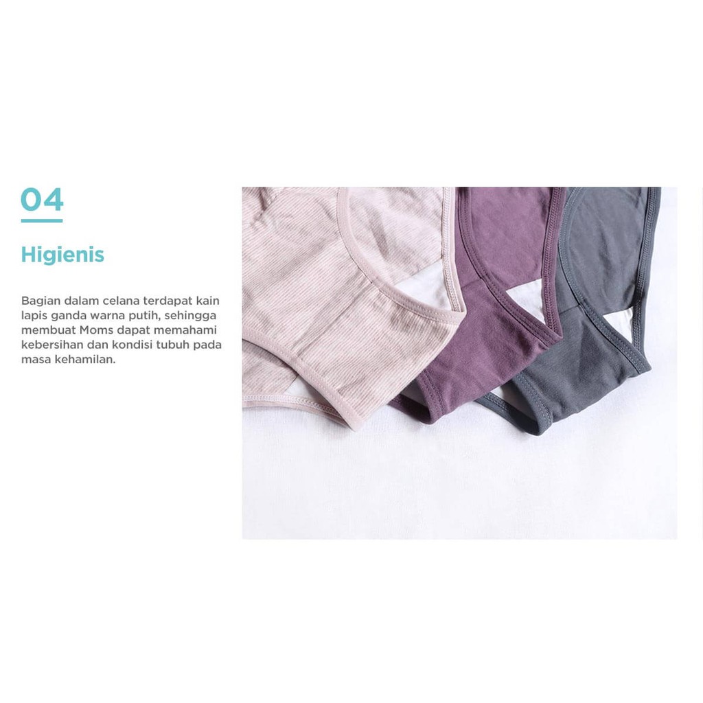[PROMO] Mooimom High Waist Maternity Brief Celana Dalam Ibu Hamil B99805