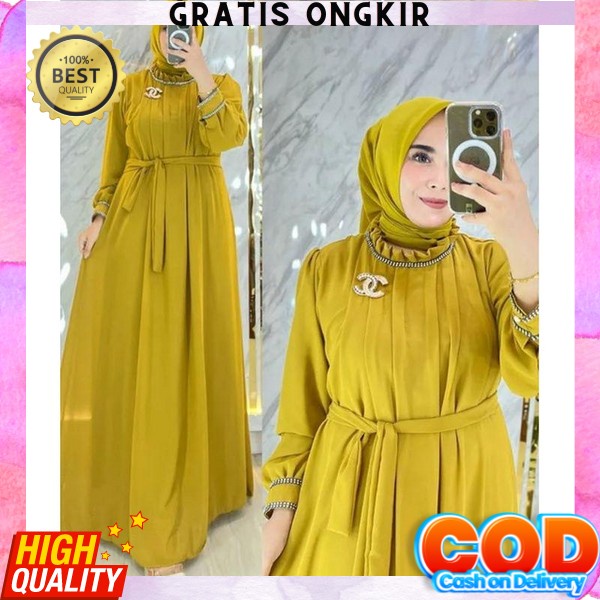 Baju Gamis Model Terbaru Gamis Kondangan 2022 Bsju Games Kekinian Jumbo Import Murah Bju Games Syari