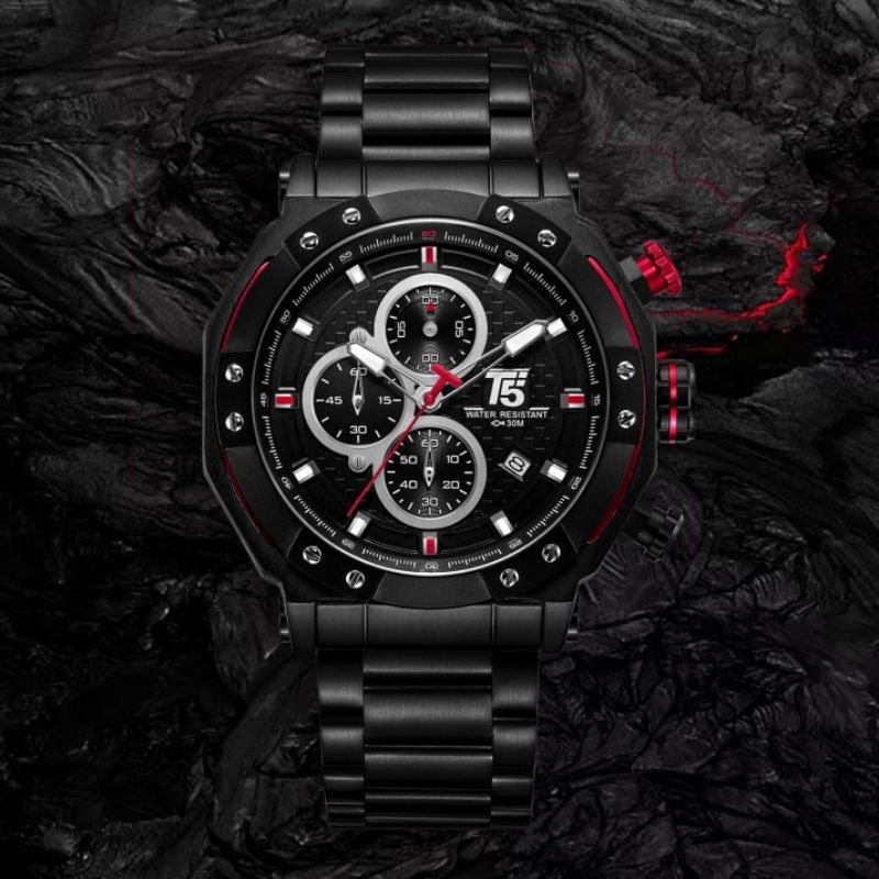 JAM TANGAN COWOK T5 H-3921G | T5 PRIA 3921 CHRONO TANGGAL AKTIF WATERPROOF ORIGINAL