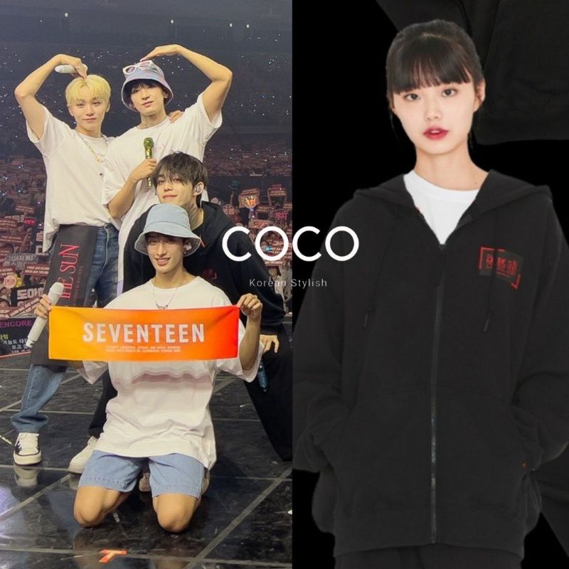 hoodie resleting seventeen mingyu woozi vernon seungkwan wonwoo hoshi konser be the sun carat sablon