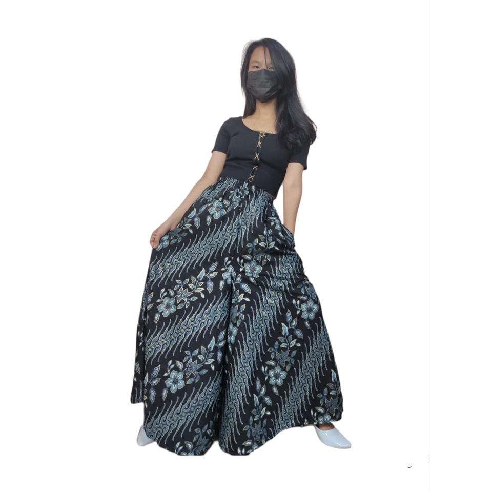 YK12- Dewi Celana Kulot Rok Batik Panjang Wanita Jumbo Long Pant/ Celana Rok/Celana Kulot/Kulot Panj