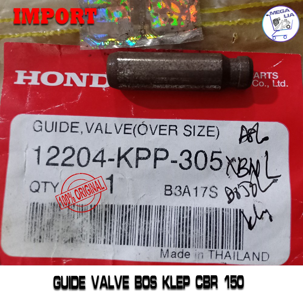 Guide Valve Bos Klep CBR 150 ORI HONDA 100%. 12204-KPP-305
