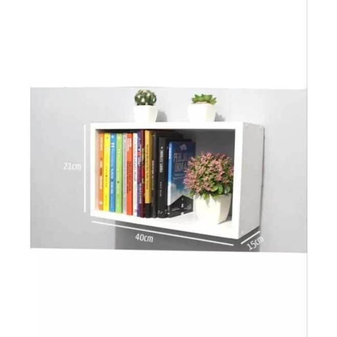 Rak Buku Dinding Portable Minimalis Kayu Gantung Serbaguna Aesthetic Vintage Shabby Estetik DIY Kotak Tempel Ambalan Melayang Dekorasi Hiasan Dinding Ruamh Kamar Ruang Tamu Organizer Buku Majalah Stylish Terlaris Promo COD GL389