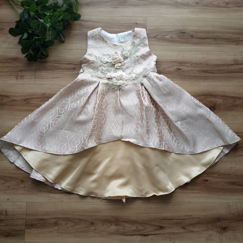 [Brandedbaby] DRESS PESTA ANAK PEREMPUAN IMPORT/ PARTY DRESS / GAUN PESTA ULANG TAHUN SILVER PINK