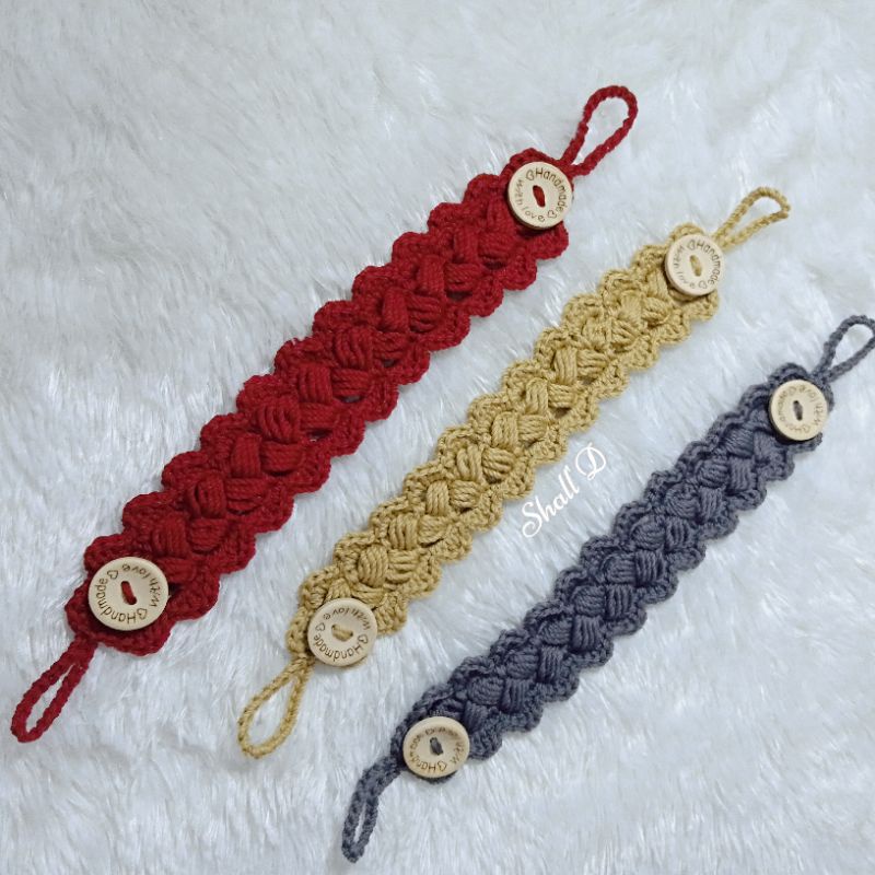 Tali Masker Rajut Zigzag || Connector Masker Rajut Zigzag || Handmade