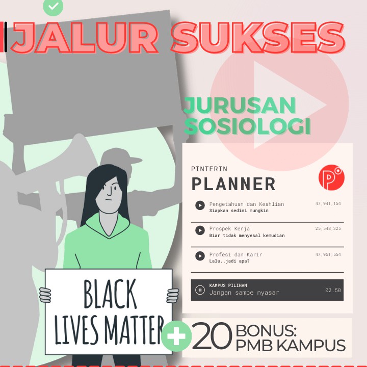 

Daily Planner Kuliah Jurusan Sosiologi | Jalur Test SNMPTN-SBMPTN-UTBK Weekly Binder Loose leaf B5