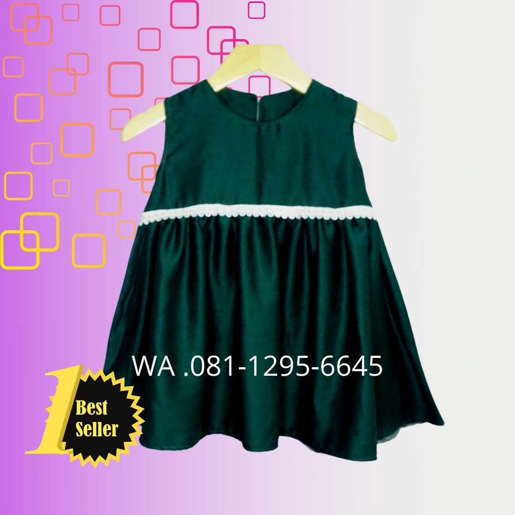 Dress Anak Terbaru warna Hijau Botol