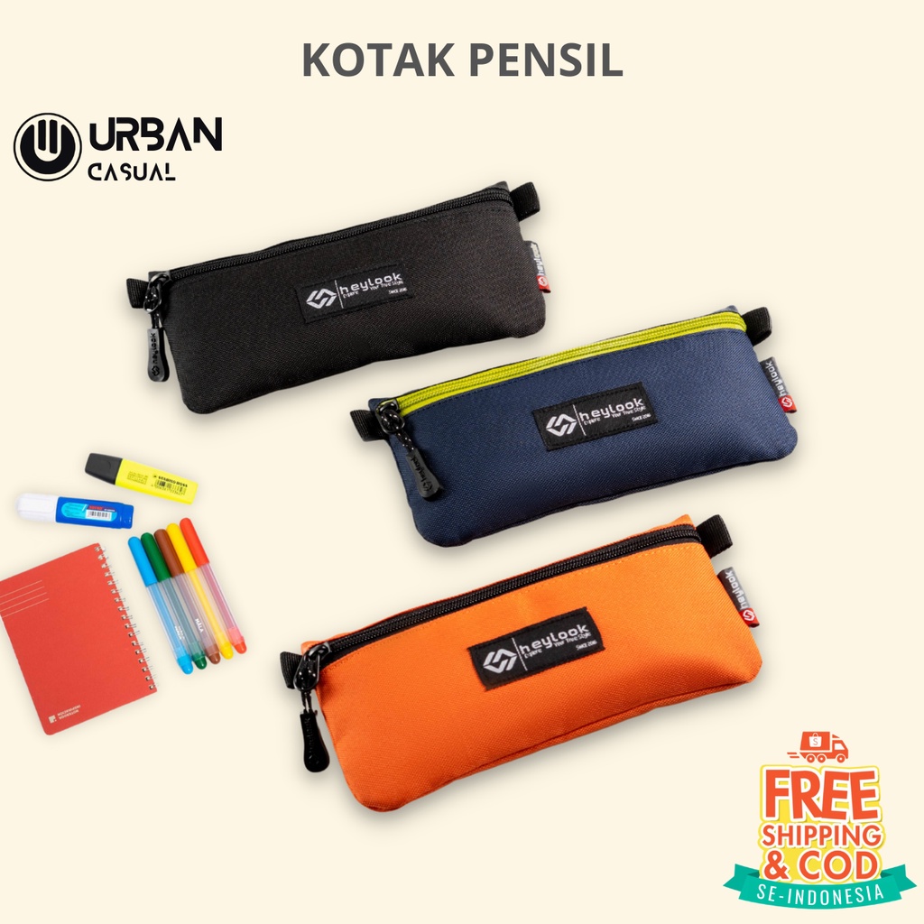 Pencil Case Kotak Tempat Wadah Pensil Joyko Handbag Style Tepak ATK Sekolah Kerja Kantor Kapasitas Besar Muat Banyak Model Simple Elegant Kekinian Premium H1