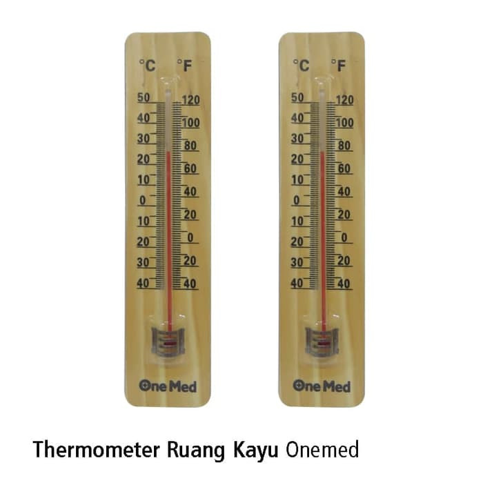 New Thermometer Ruang Kayu Onemed - Alat Pengukur Suhu Ruangan