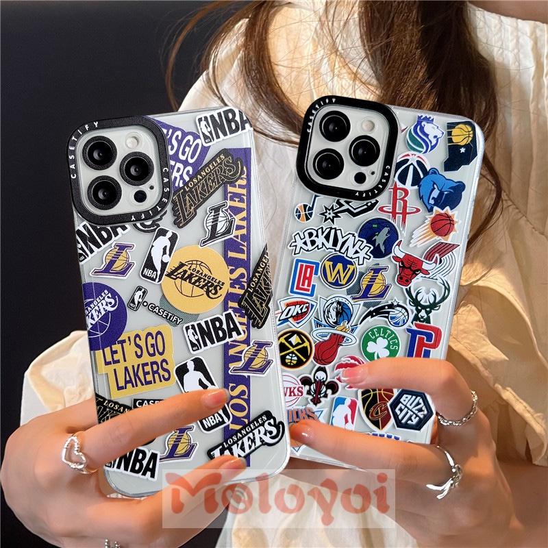 Soft Case Tpu Motif NBA Lakers Untuk IPhone 7 8 Plus 11 13 12 Pro Max XR X XS Max 6 6s Plus SE 2020