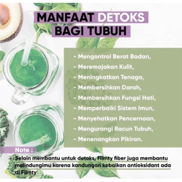 DETOK ANTIOKSIDAN SACHET - FLIMTY FIBER HERBAL OBAT KURUS PELANCAR BAB DAN BANYAK MANFAATNYA