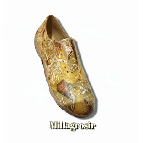 sepatu kulit ecoprint